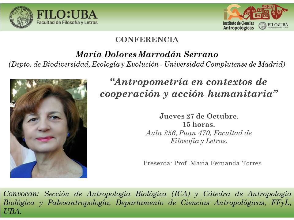 Lola Marrodán imparte un Curso de Postgrado sobre adaptabilidad humana en la Universidad de Buenos Aires
